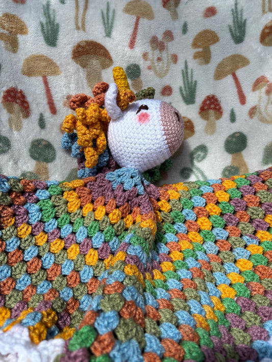 Rainbow Unicorn twin baby blanket