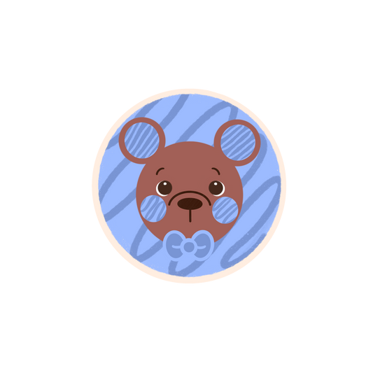 Baby bear cookie sticker (boy)