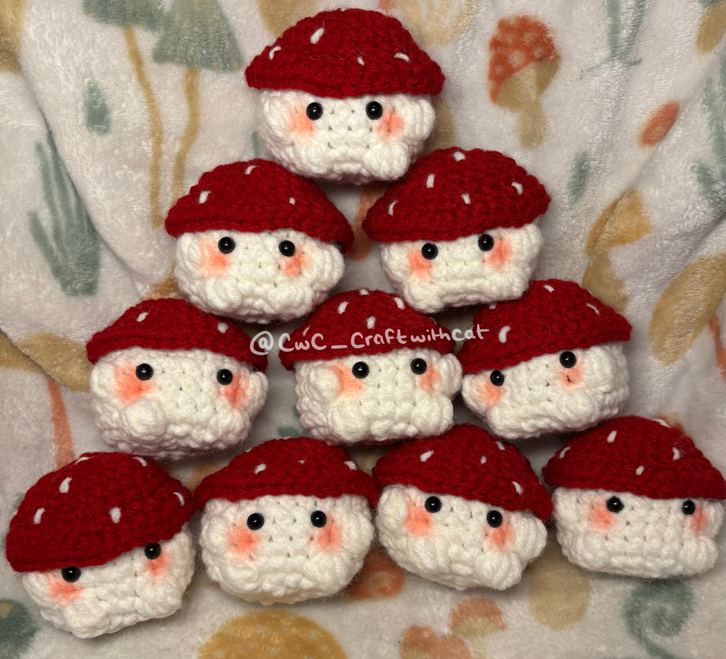 Mushroom keychains